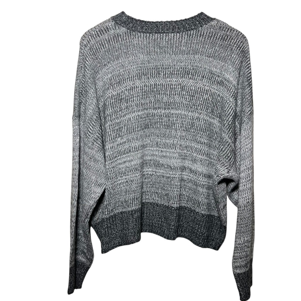 Splendid Collection Grey Mixed Knit Sweater Cashmere Wool Blend XL Cozy Fit - Picture 5 of 10